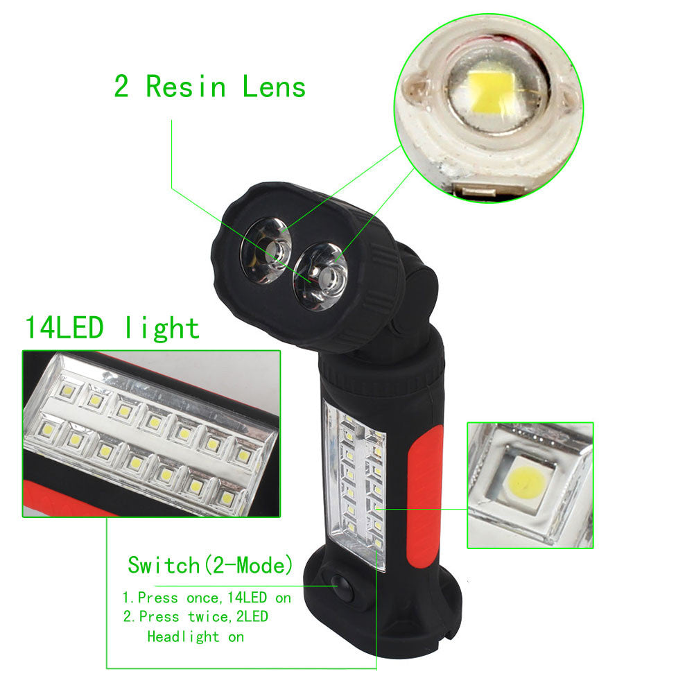 Flashlight Torch 360 Rotation Hook