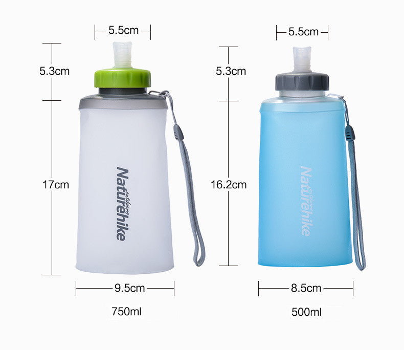 Toddmomy cycling clear bottle gym water jug outdoor sports bottle silicone  foldable bottle cup collapsible drinking bottle daily drinking bottle kids